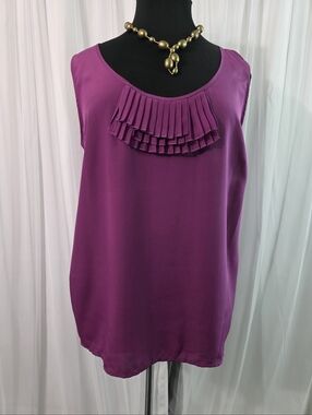 AVENUE, Sleeveless Blouse, Size: 18/20, Color: Maroon